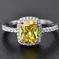 Cubic Zirconia Square Cut Ring