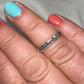 925 Silver Rainbow CZ Twist Pattern Ring
