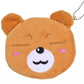 Short Plush Zippered Coin Purse