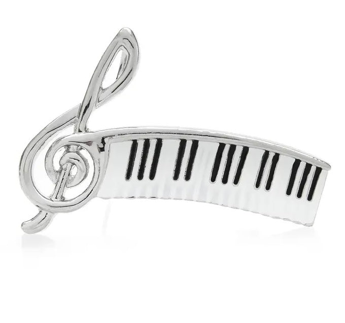 Piano Music Brooch