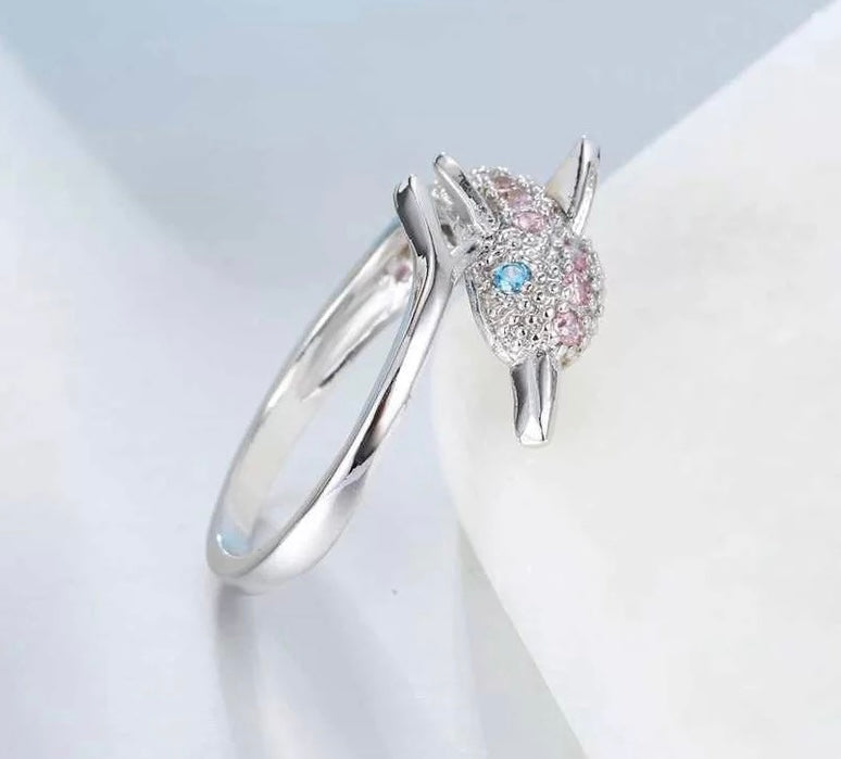 Crystal Dolphin Ring