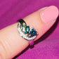 Two Hearts Soul Twin Topaz CZ Ring