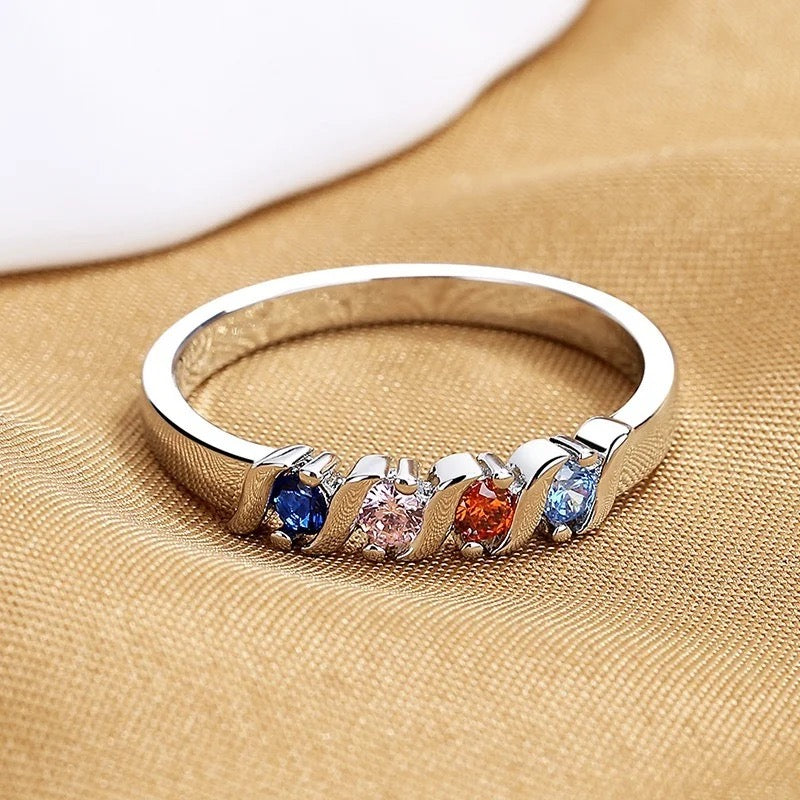 Multicolor Cubic Zirconia Ring