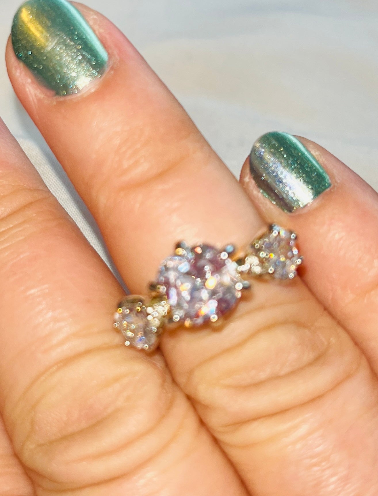 3 Stone CZ Bling Ring