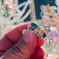 Square Cut Cubic Zirconia Eternity Rainbow Ring