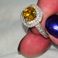 2-Tier CZ Citrine Ring