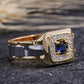 Creative Men’s Watch-Look 2-Tone Ring