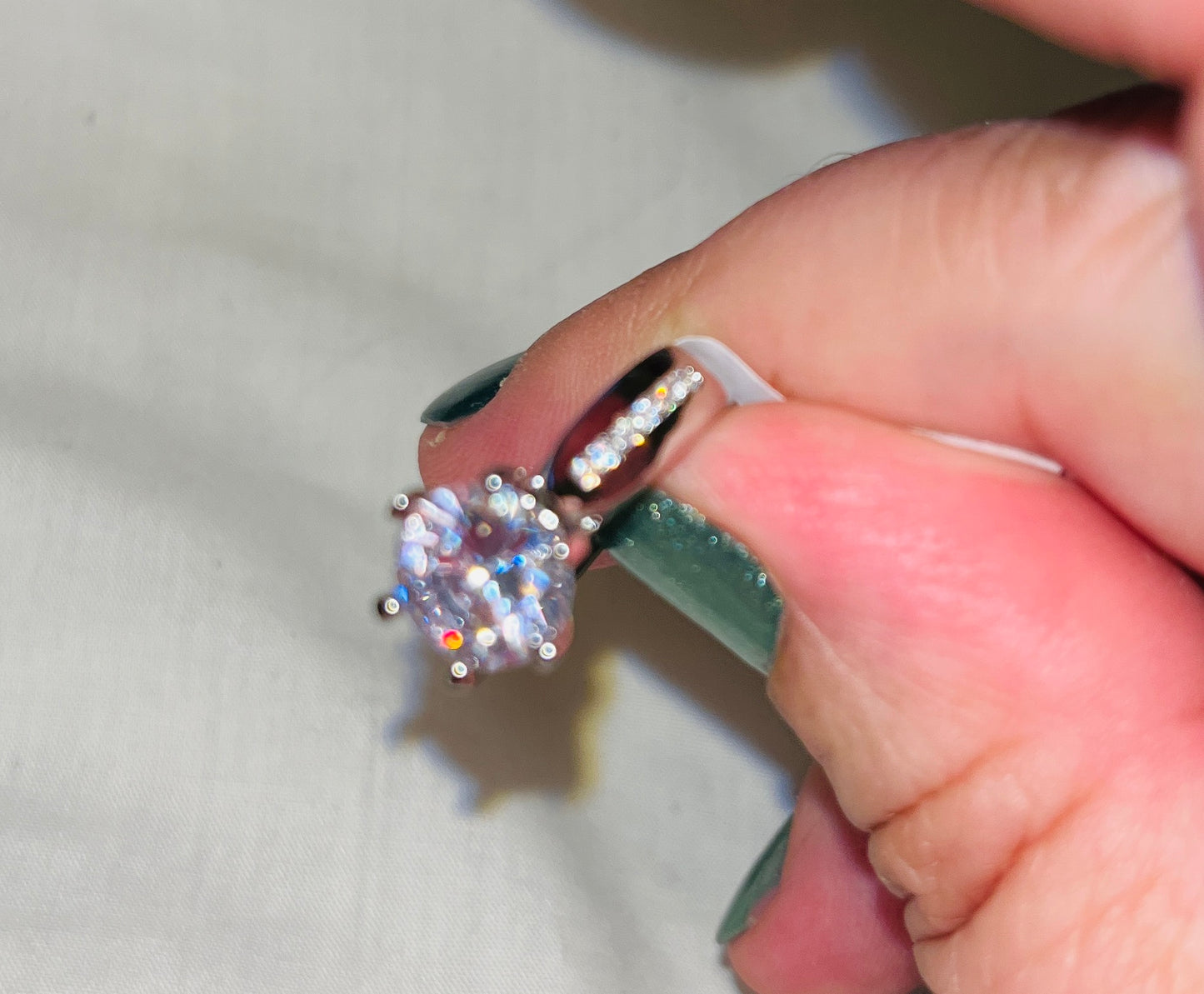 1.75ct AAA Zircon Engagement Ring