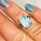 Antique Blue Zircon Engagement Ring