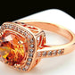 Copper Baguette CZ Ring
