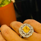 Citrine with White & Pink CZ Baguette