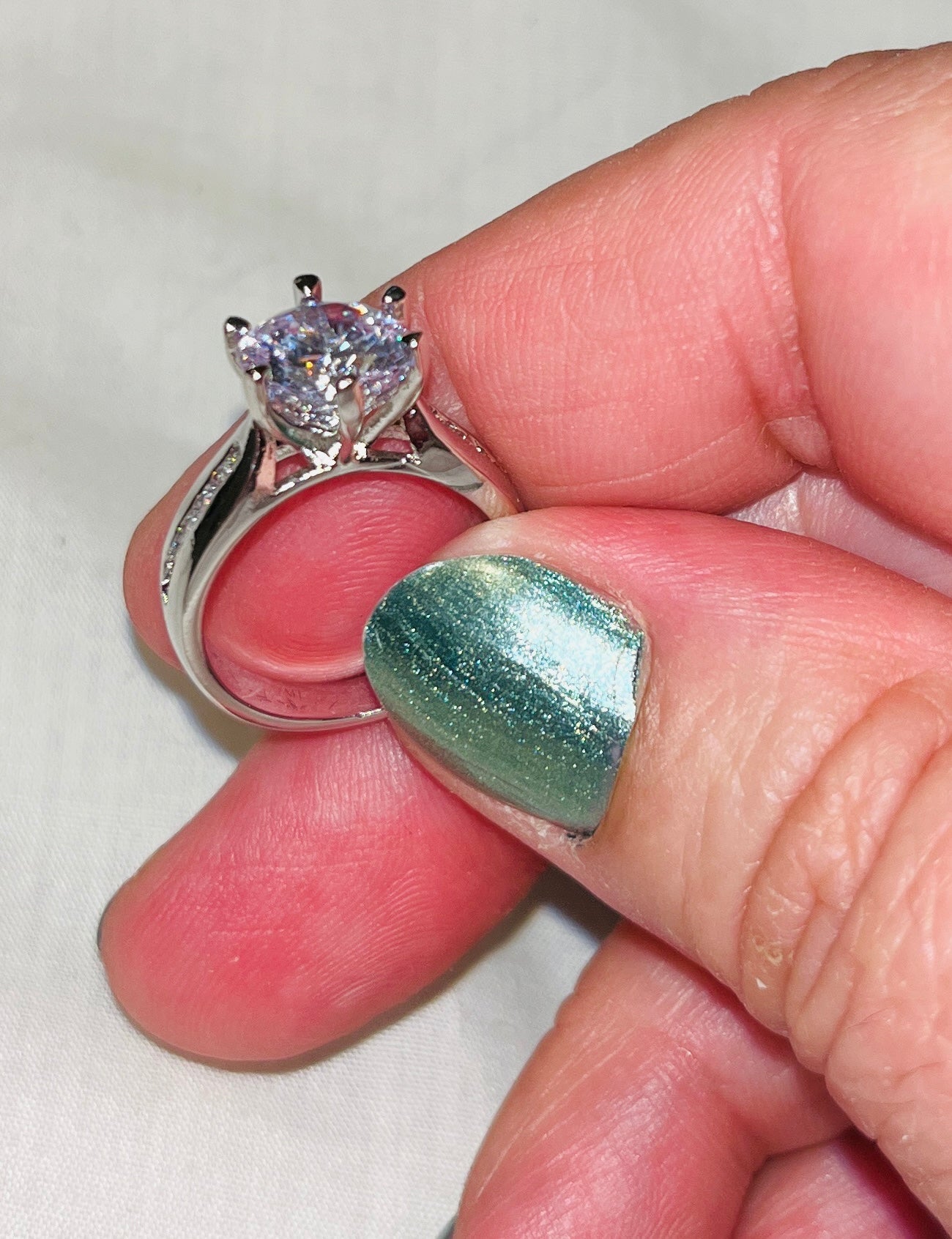 1.75ct AAA Zircon Engagement Ring