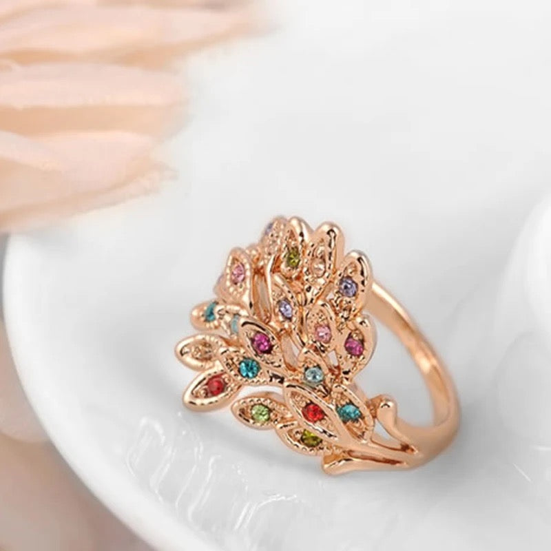 Peacock on sale finger ring