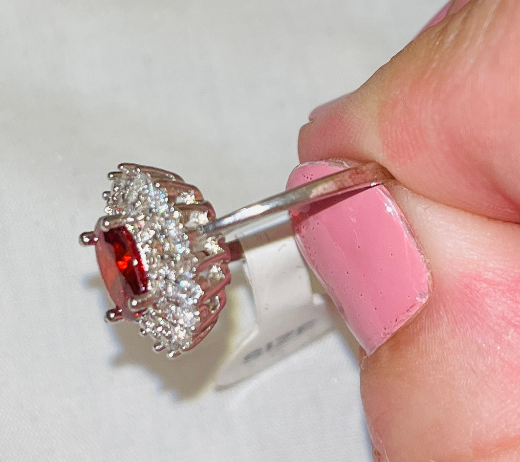 Fabulous Ruby Red CZ Ring