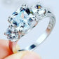Luxury Zircon Crystal Engagement Ring
