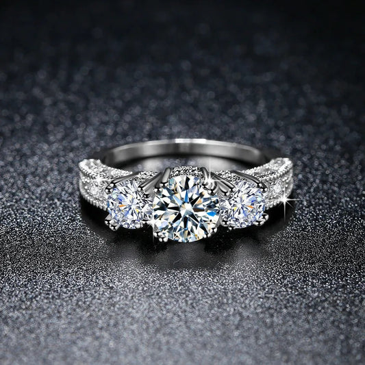 3-Stone CZ Anniversary Ring