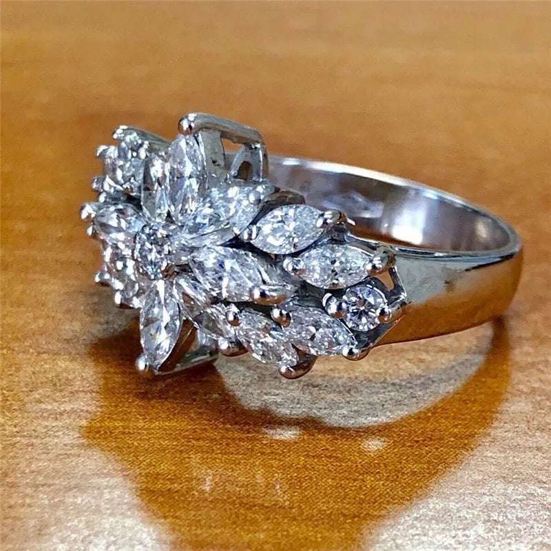 Starburst CZ Ring