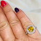 2-Tier CZ Citrine Ring