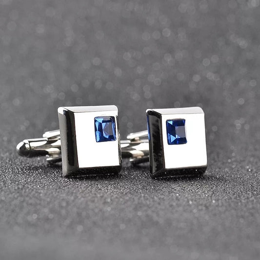 Blue Crystal Party Cufflinks