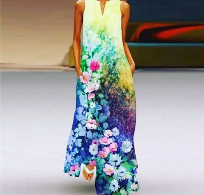 "Breezy Summer's Eve" 3D Botanical Dress
