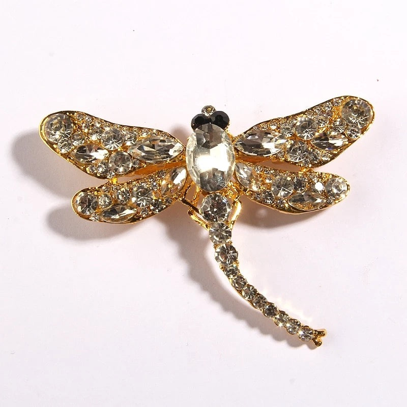 Austrian Crystal Dragonfly Brooch