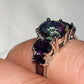 925 Silver 5-Stone Purple Topaz Ring