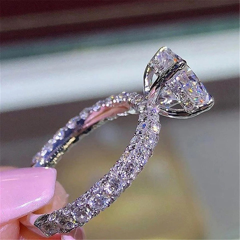 Mosaic Large Zircon Party Ring