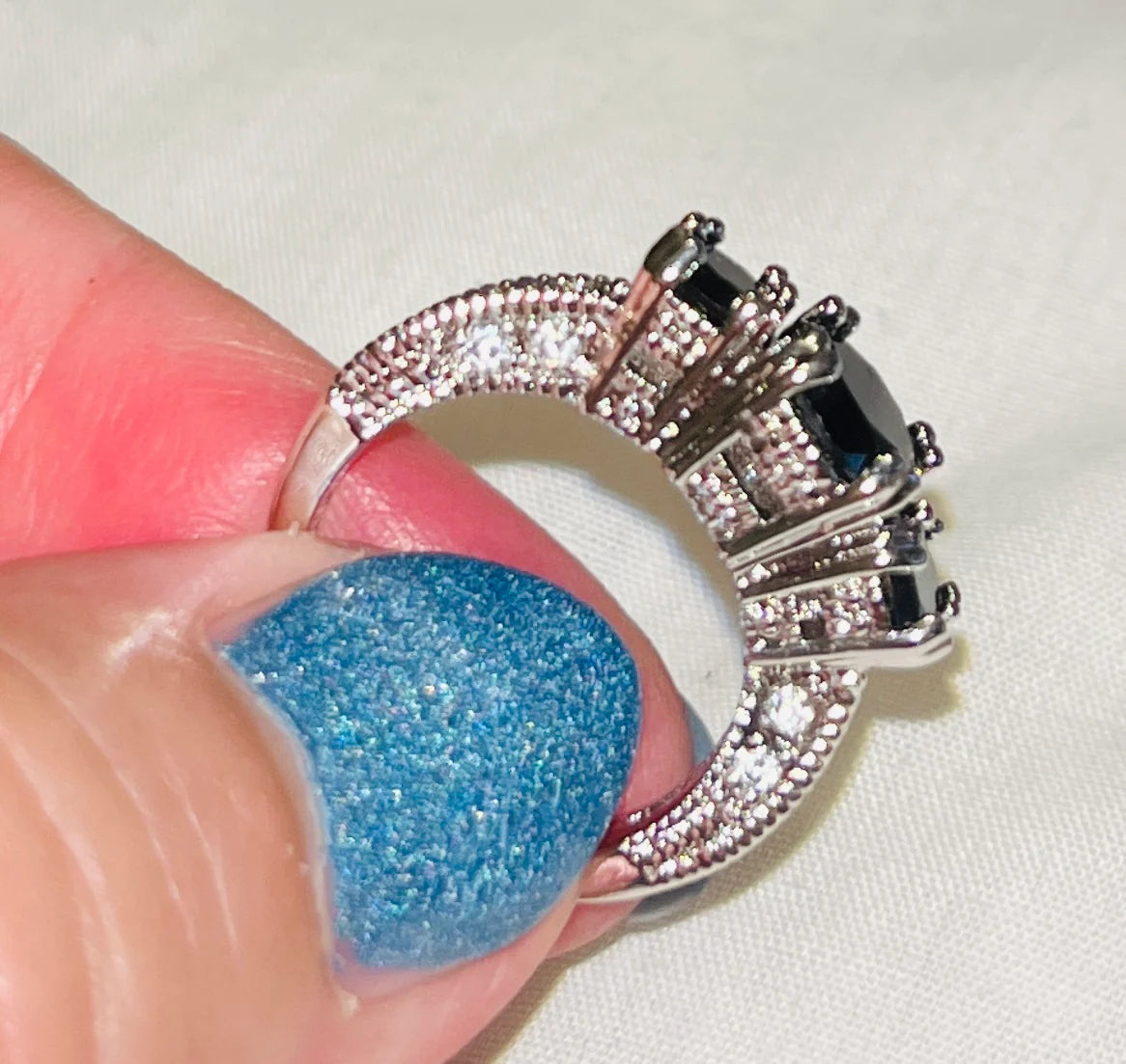 Cubic Zirconia 3-Stone Ring