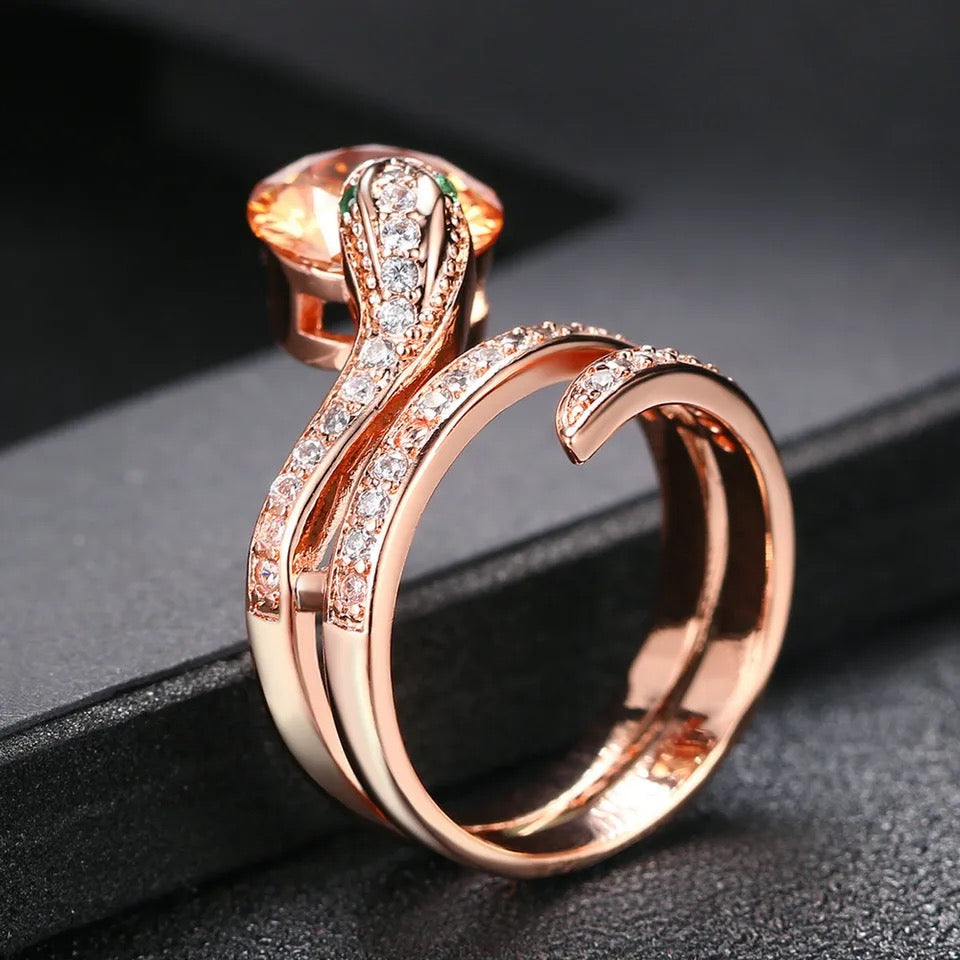 Super Cool AAA+ CZ Snake Ring