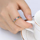 Double Layer Rainbow CZ Adjustable Ring