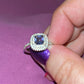 Purple Double Tier CZ Ring
