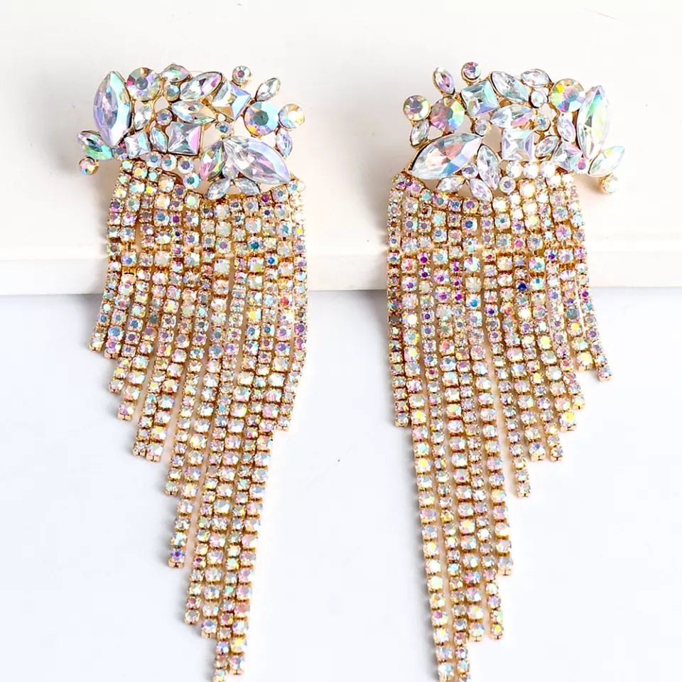 "Cascading Crystals" Earrings