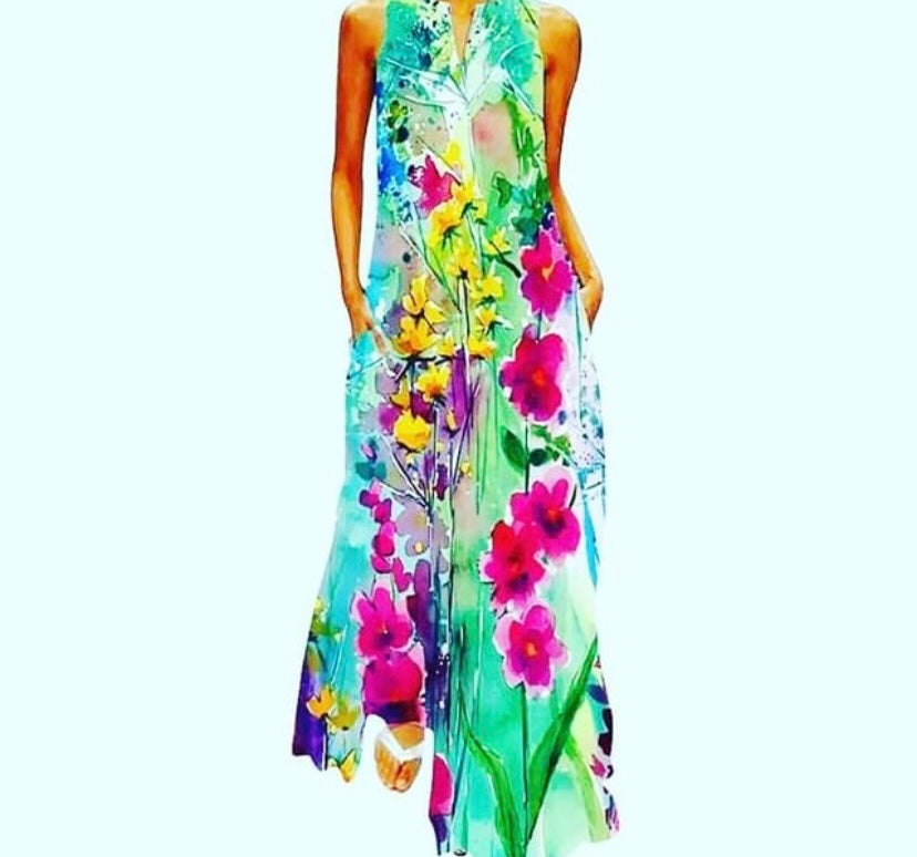 "Cascading Bouquets" 3D Botanical Dress