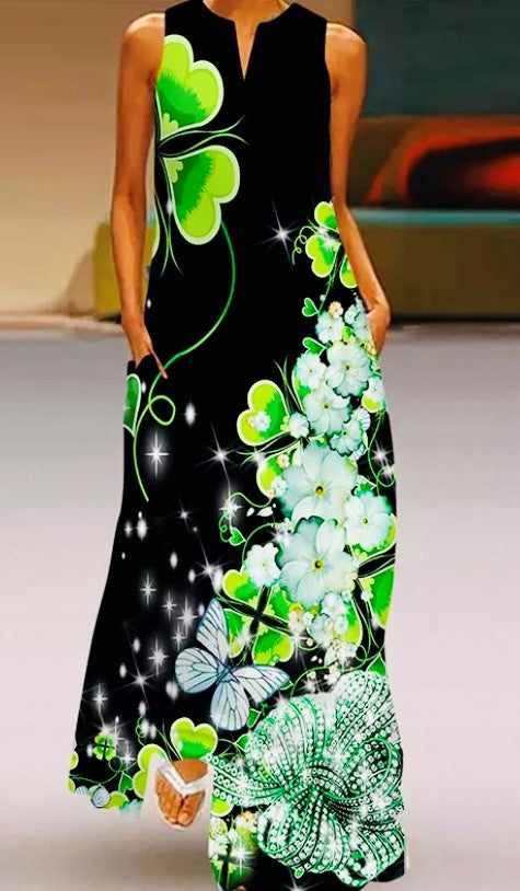 "Celtic Clover" 3D Botanical Dress