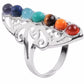 7-Chakra Natural Stone Ring