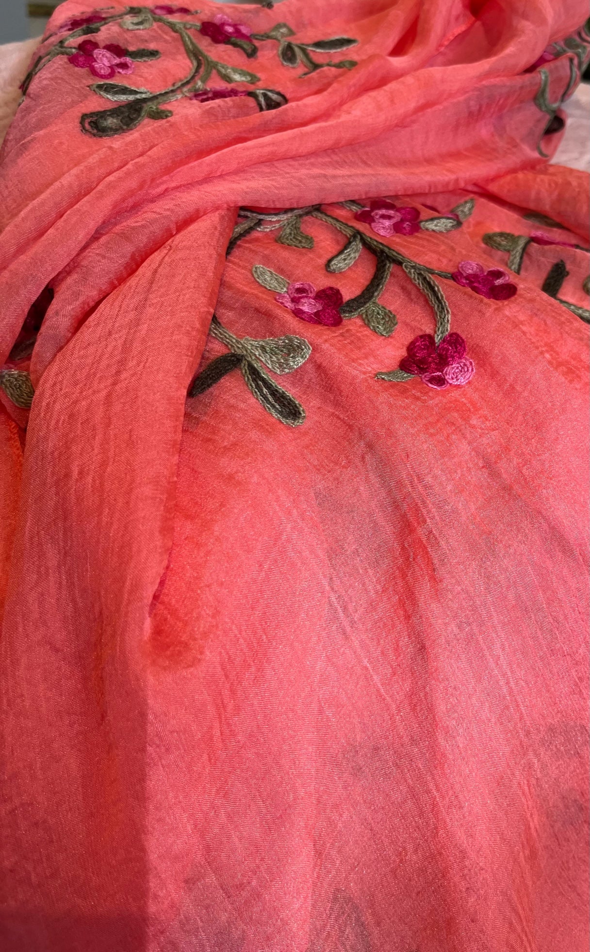 Embroidered Chiffon Scarves