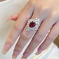 AAA Zircon Ruby Red Ring