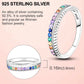 925 Silver Rainbow CZ Twist Pattern Ring