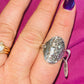 Goddess Face Silver Turquoise Stone Ring