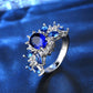 Oval Stone Marquis Cluster CZ Ring