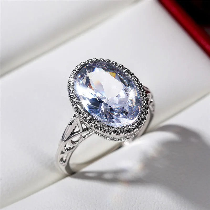 Vintage Oval Zircon Ring