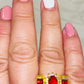 Brassy & Sassy Red CZ Ring