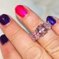 Elegant Pink 5-Stone CZ Ring