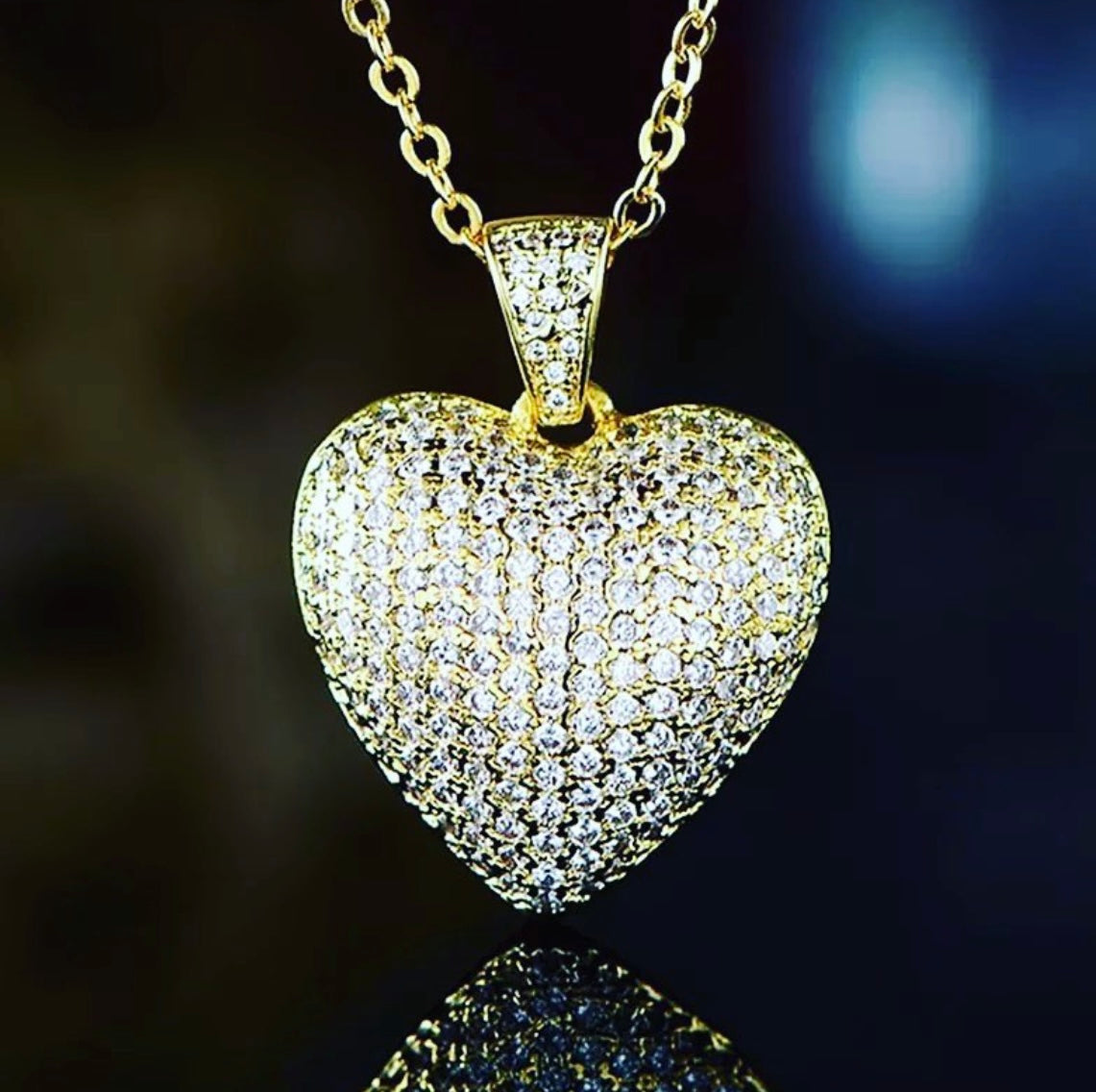Luxury Cubic Zirconia Heart Pendant