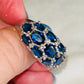 13-CZ Sapphire Blue Cluster Ring