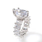 Gorgeous Giant Pear CZ Engagement Ring