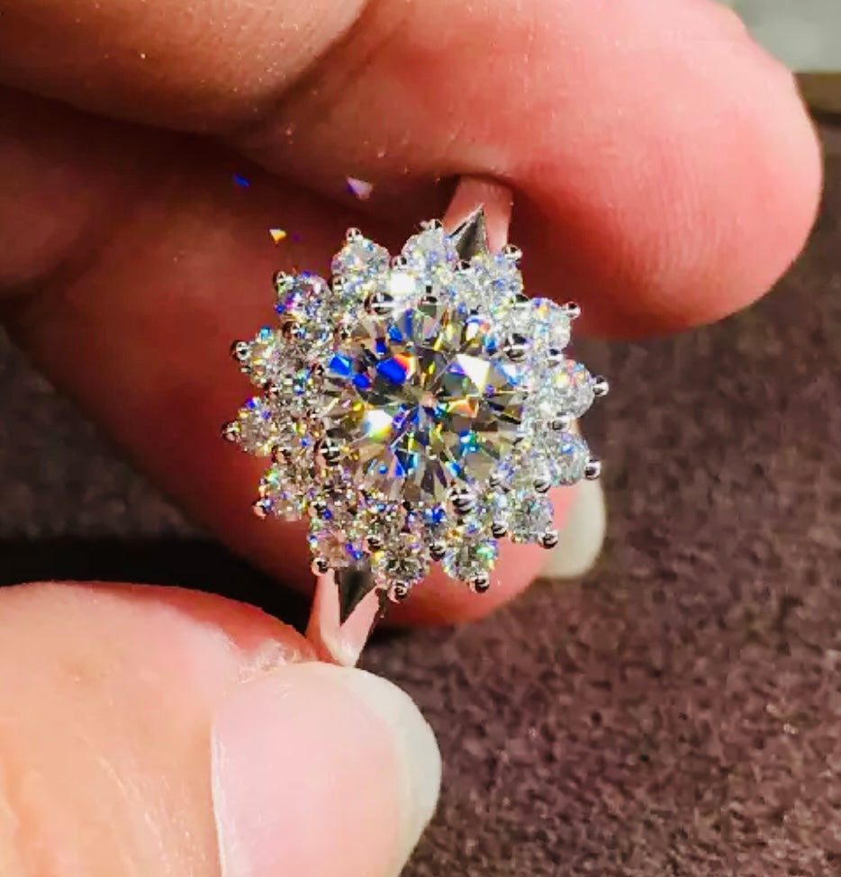 Starburst CZ Ring