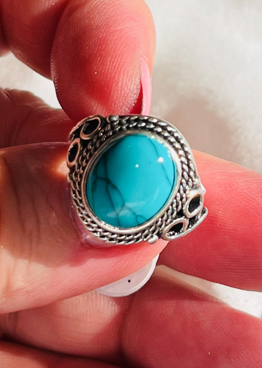 Sculpted Turquoise Ring