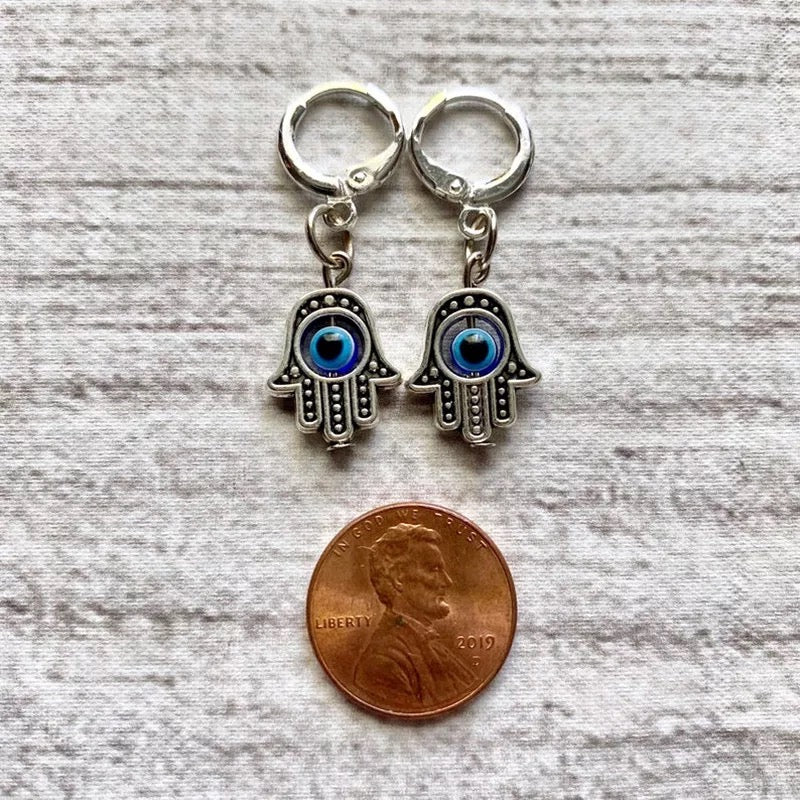 Evil Eye Hamsa Earrings