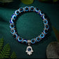 Evil Eye Bracelet with Fatima Hand Charm